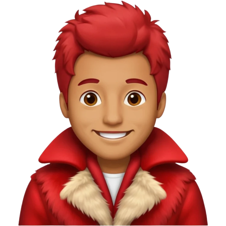 men red fur coat emoji