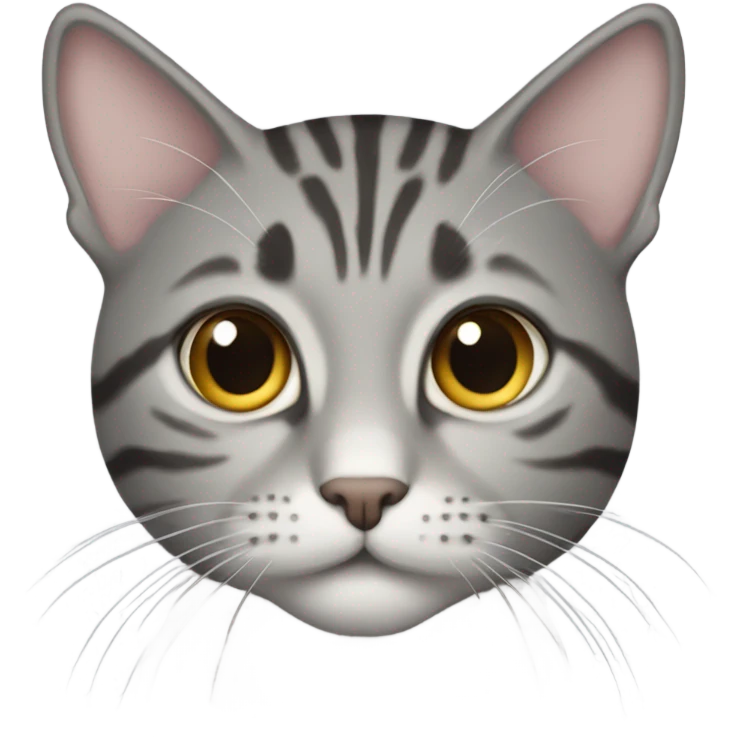 A grey tabby cat missing its owner  emoji