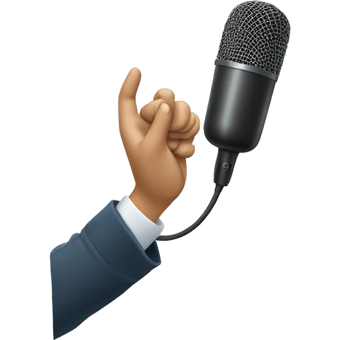 microphone falling from someone’s hand emoji