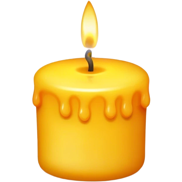 fat yellow candle emoji