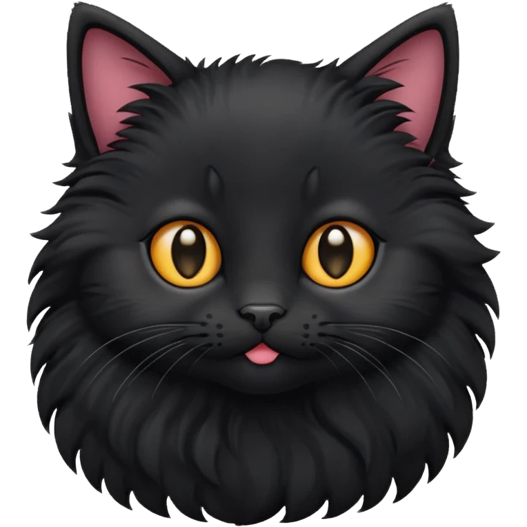 Черный маленький котенок  emoji