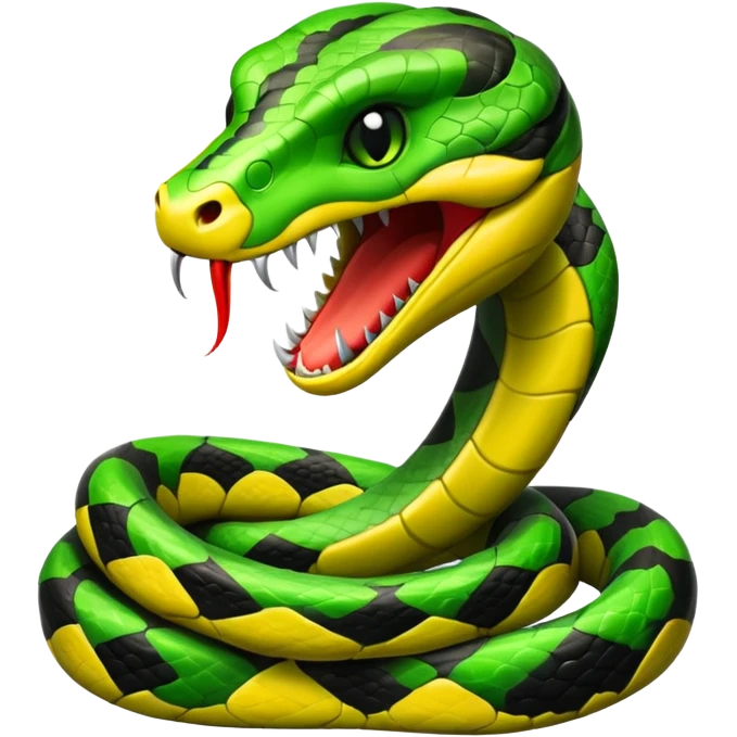 Viper toxic snake with poison emoji