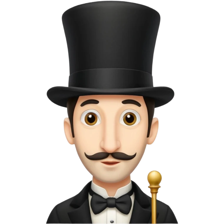 Jewish man with long nose and a top hat emoji