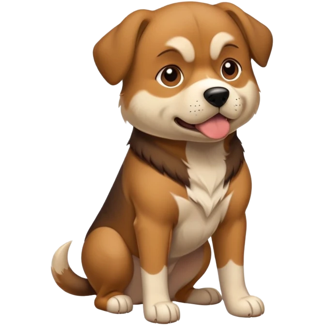 dog with muscled emoji