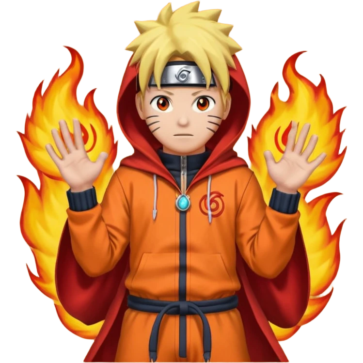 Naruto onde pose kurama 4 tails emoji