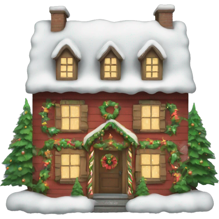 Christmas house emoji