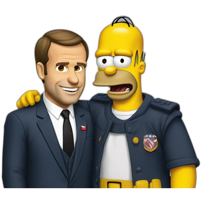 Macron et homer emoji