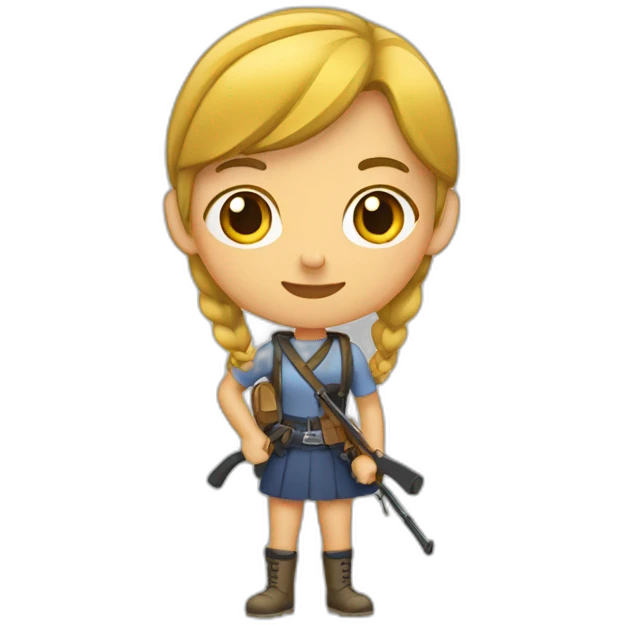 Fille qui tient une carabine emoji