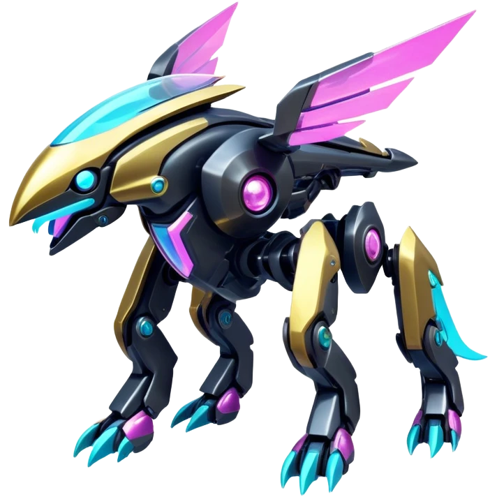  Epic legendary rare glowing mechanical Shiny sparkly transparent bioluminescent luminescent vibrant bright pastel dark exotic iridescent colorful gradients futuristic modern metallic glossy glittery fantasy-cyber-Fakémon-Vernid-Palkia-mecha-creature emoji