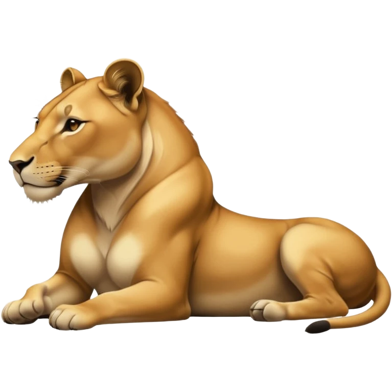 a lioness's silhouette laying down emoji