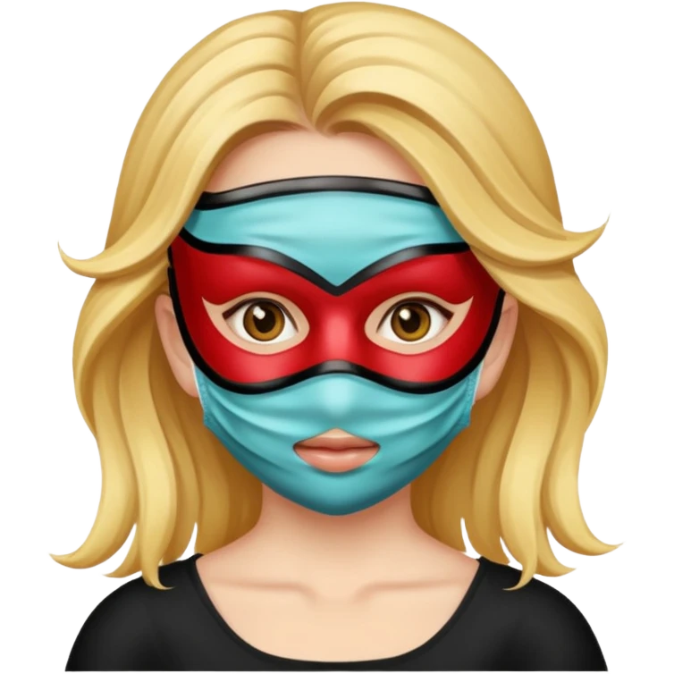 A girl with a mask emoji