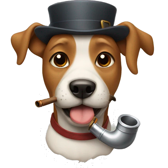 dog with a pipe emoji