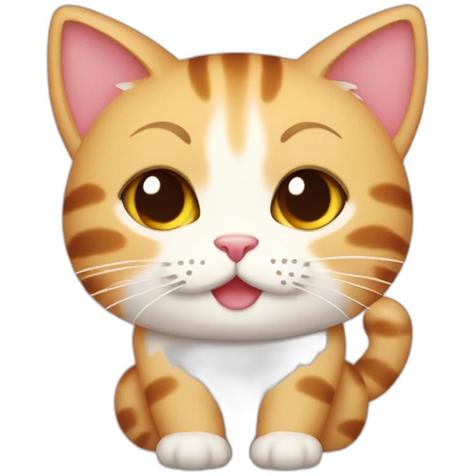 Cute Cat in Japan emoji