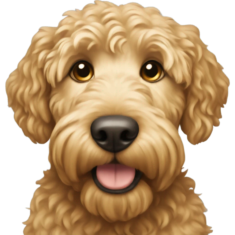 Golden doodle dog emoji