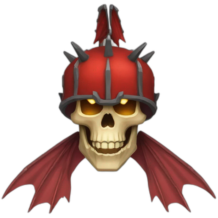 head hat skull Red dragon Minecraft delegate emoji
