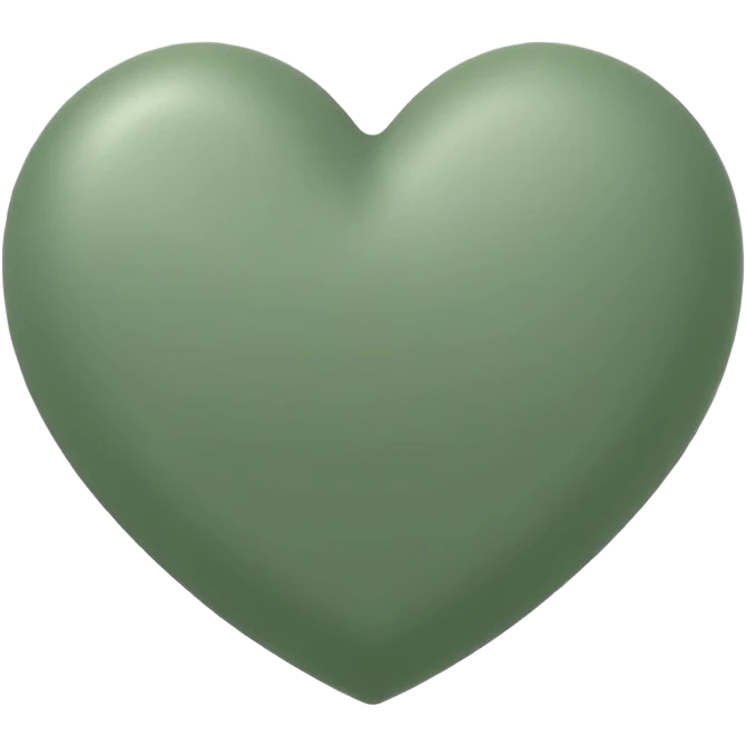 Sage green heart  emoji