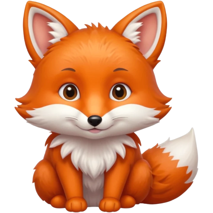 Baby fox in love emoji