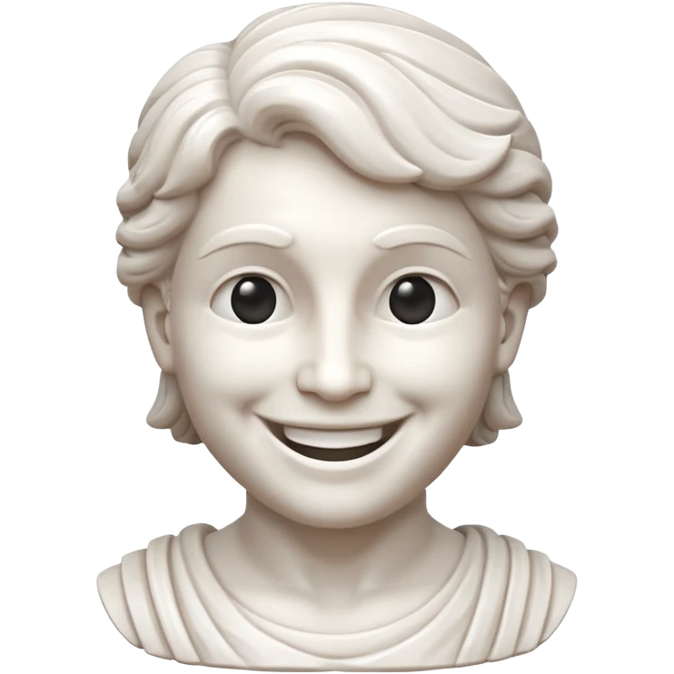 escultura griega feliz emoji