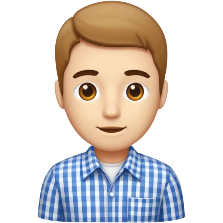 gingham shirted man emoji