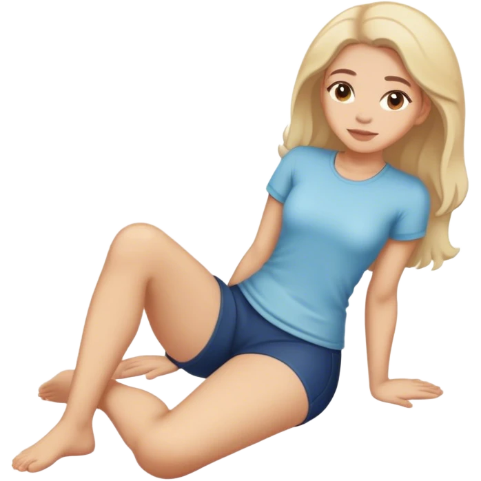 lady laying down w knees bent full body  emoji