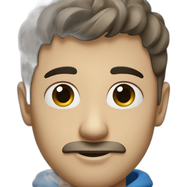 Homme noir au yeux bleu emoji