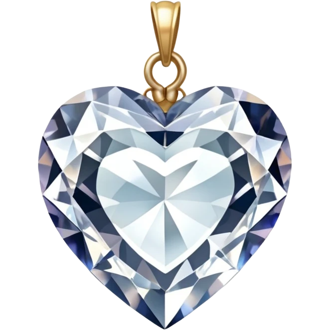 Romantic vintage Crystal heart pendant emoji