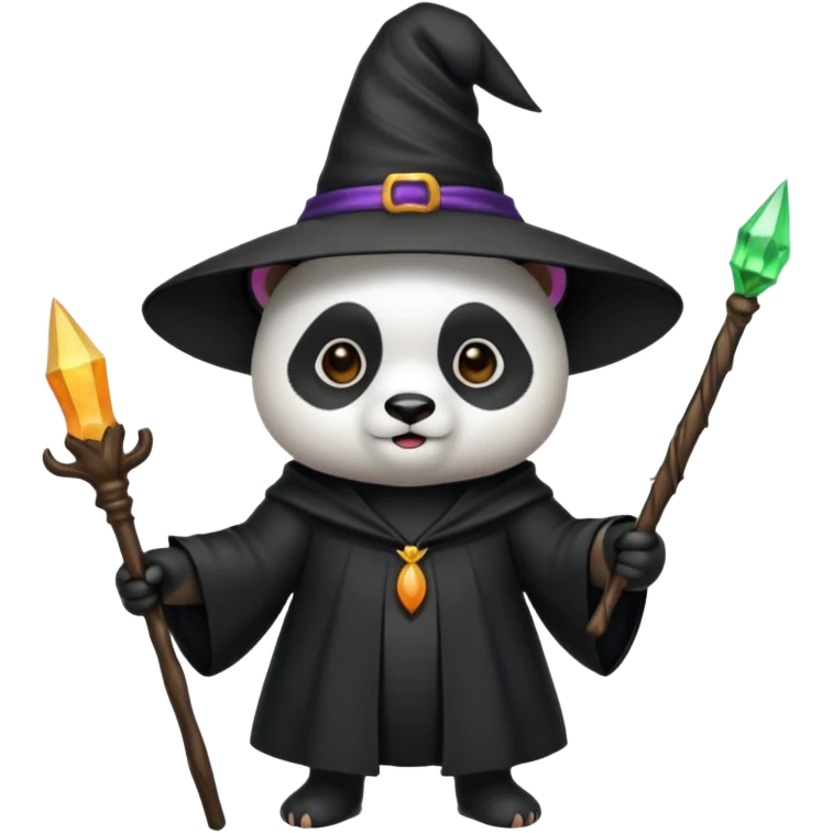 panda in role witch emoji