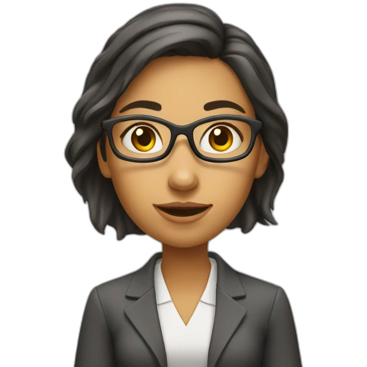 University Student girl who always reading and talking about her lectures emoji