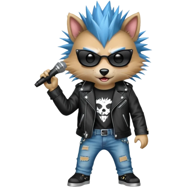 singing punk animal emoji