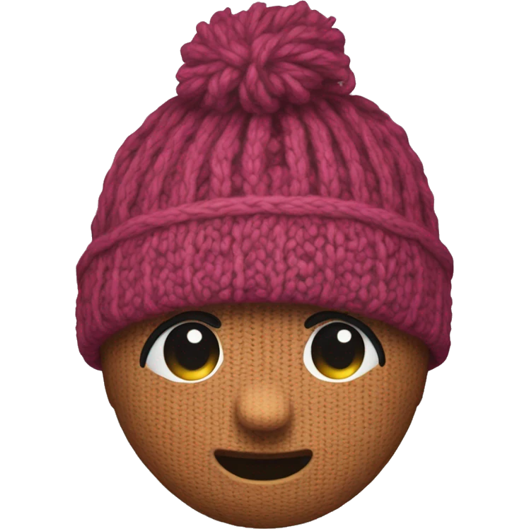 Knitted wool beanie emoji