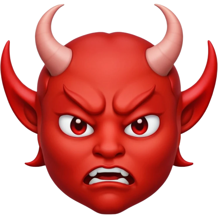 Devil emoji with pouting lips emoji