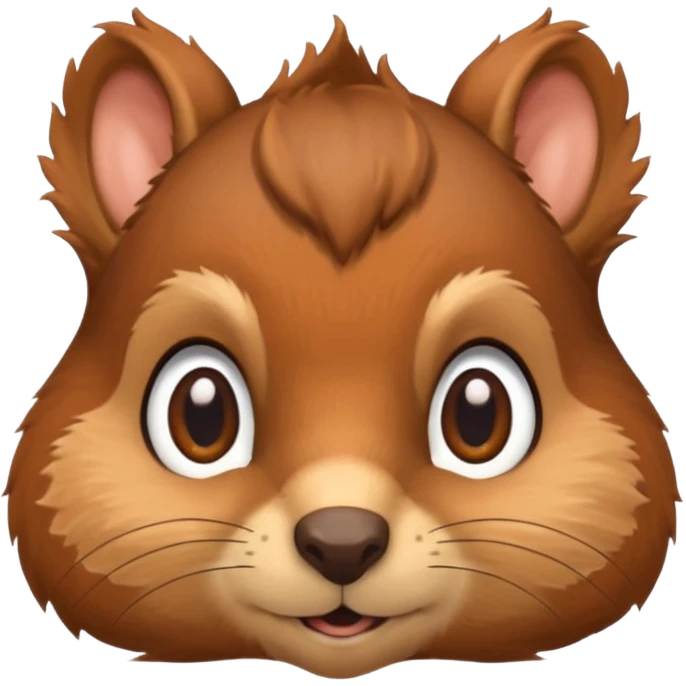 squirrel head, cute emoji