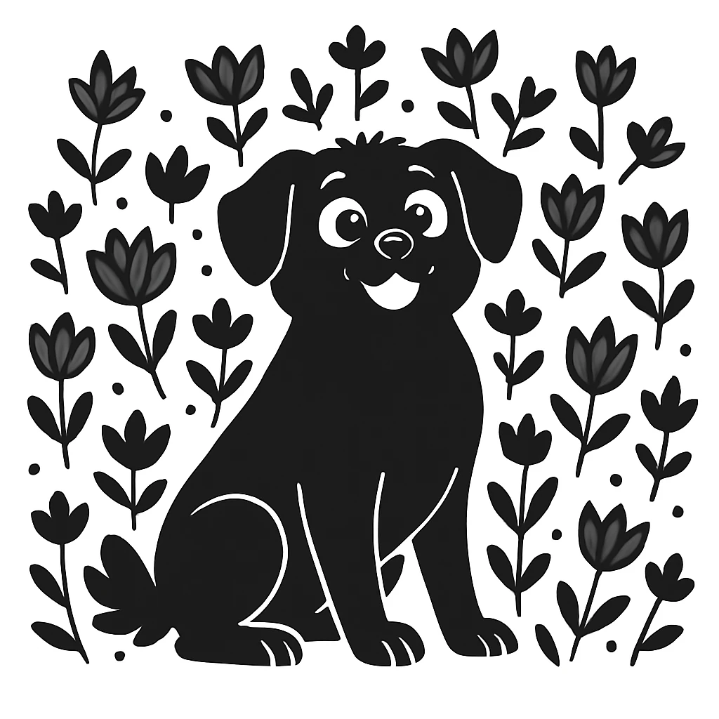 Add more flowers in the background, keep the doodle style look and feel. emoji