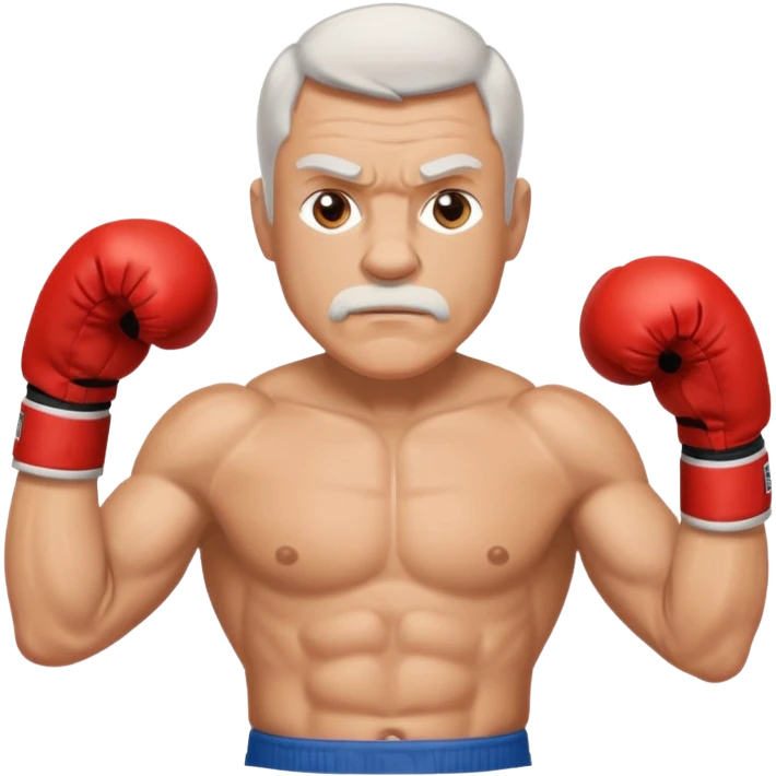 White middle age boxer emoji