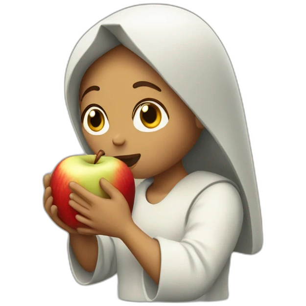 biblical eva eating apple emoji