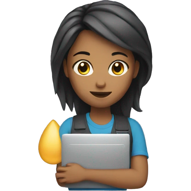 Girl with PC emoji