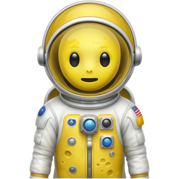 yellow slime alien white Astronaut emoji