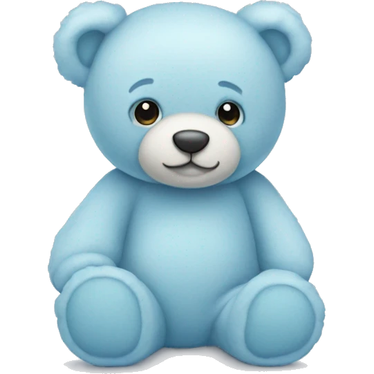 pastel blue teddy bear emoji