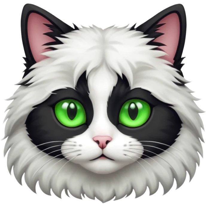 Black white cat emoji