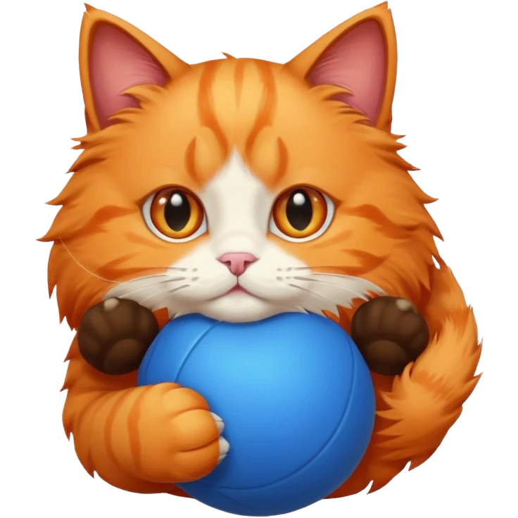 Cat Playing with ball emoji