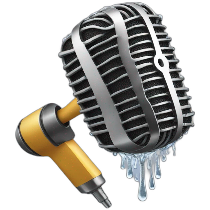 microphone with drops emoji
