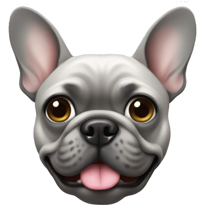 Grey French Bulldog emoji