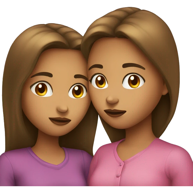 Two girls kiss emoji