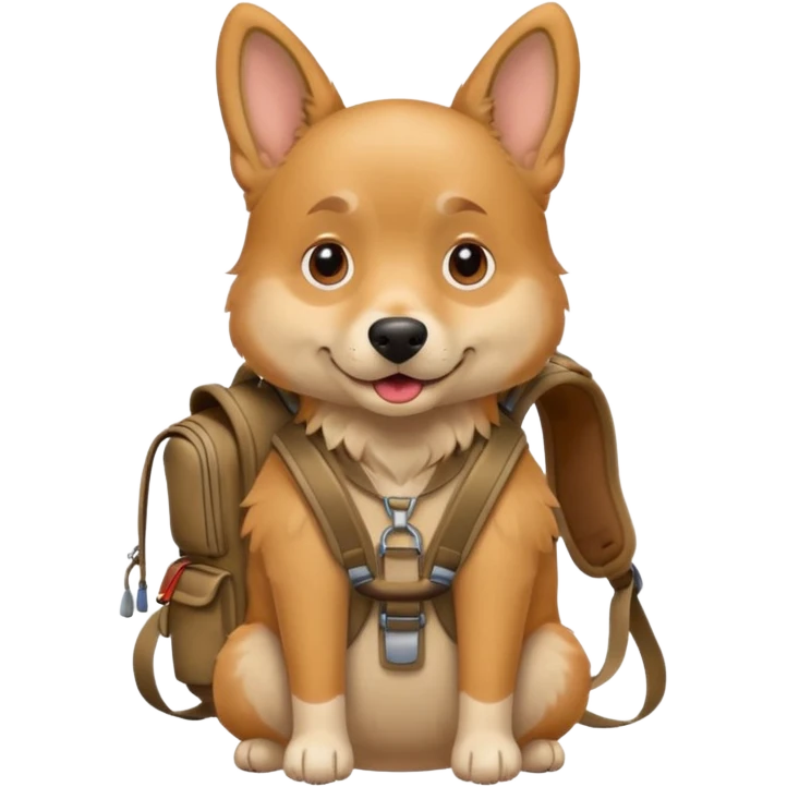 travelling dog emoji