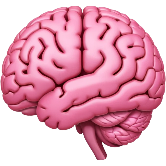 stylized pink brain emoji
