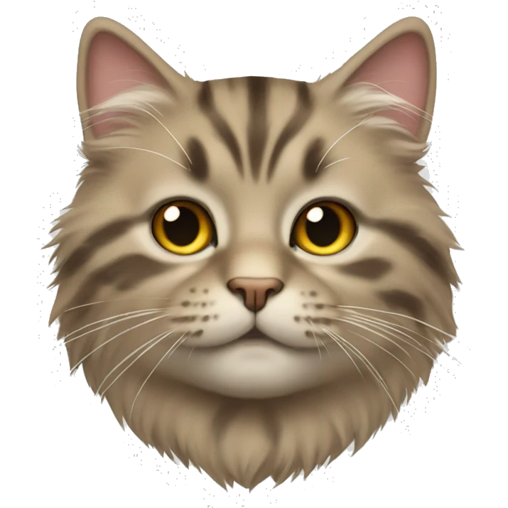Fluffy tabby cat emoji