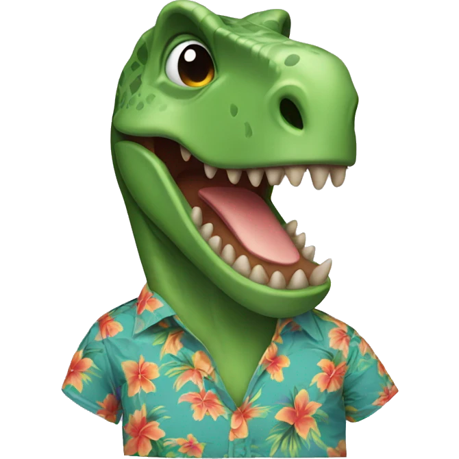 Dinosaur in a Hawaiian shirt emoji