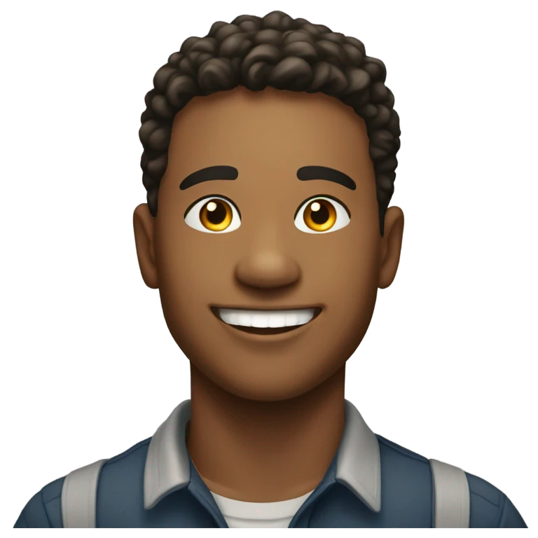 smiling young man portrait indoors emoji