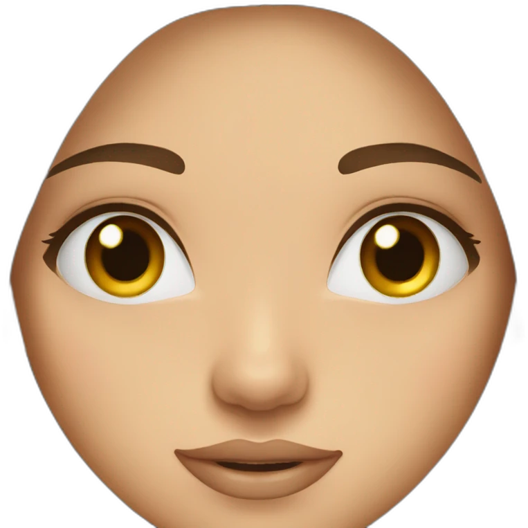 girl-long-straight-brown-hair-beautiful-eye-eyebrow emoji