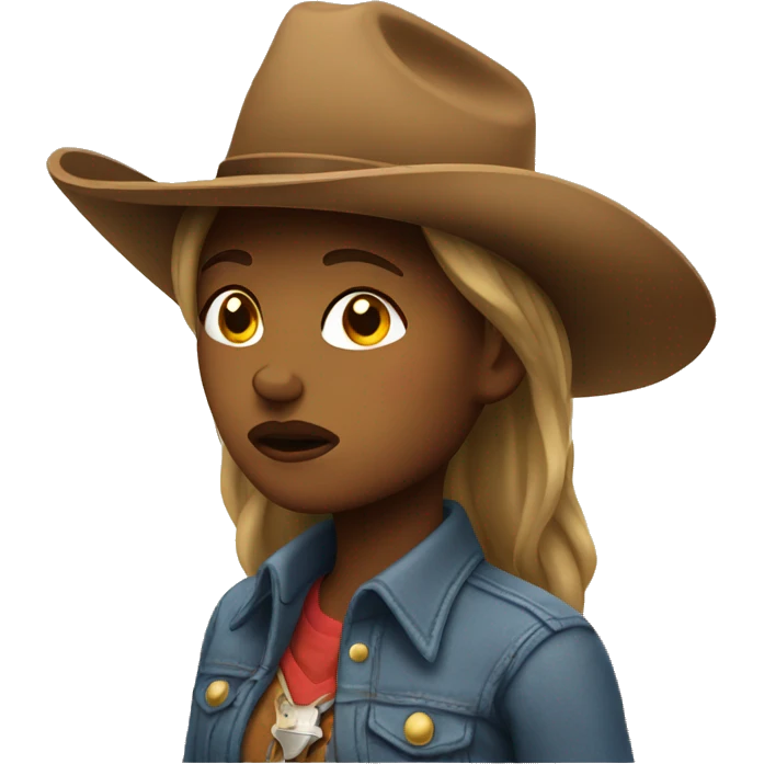 sad cowgirl  emoji